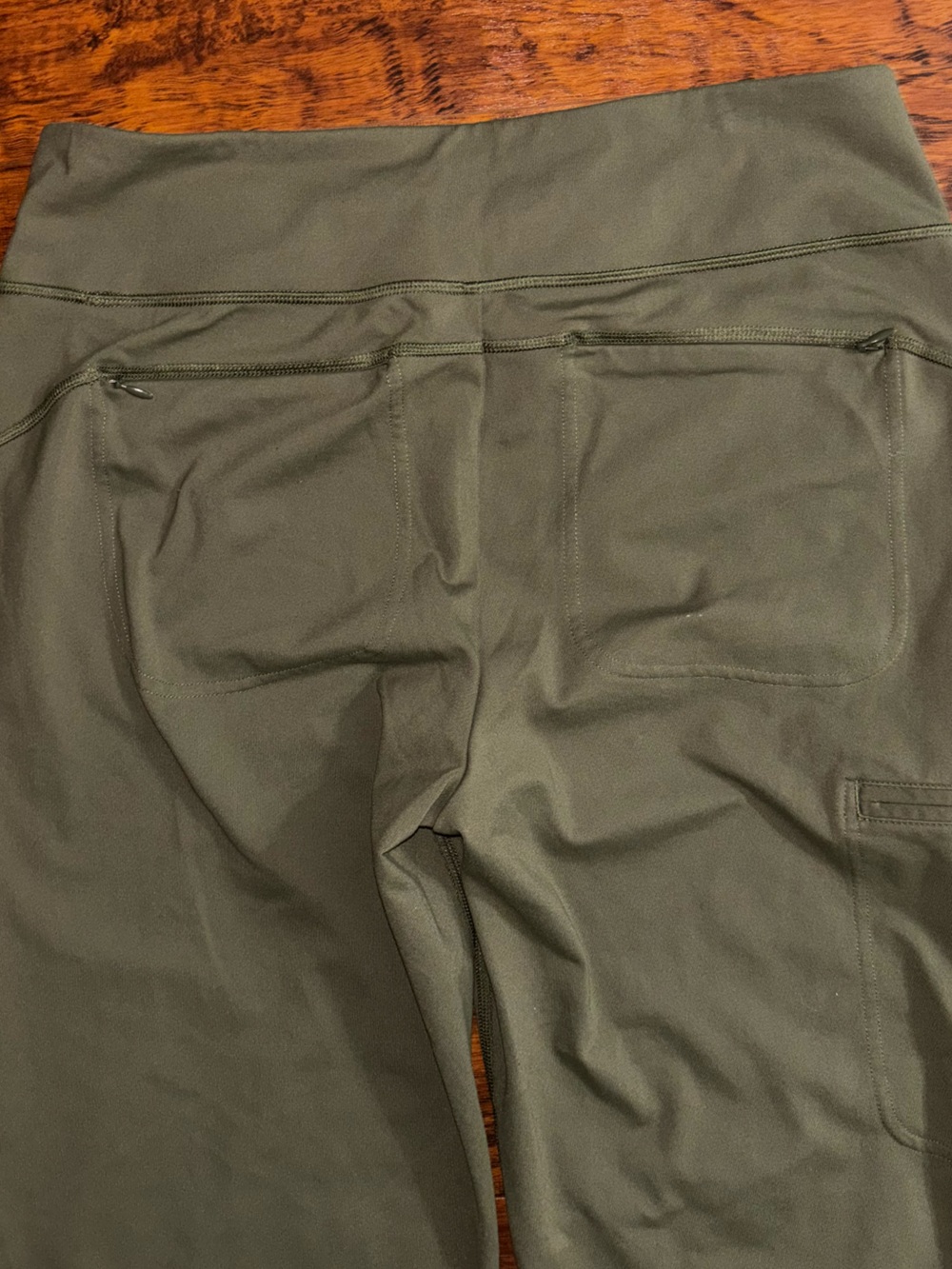 Duluth Trading Co Wide-Leg Pants NoGA Classic Bootcut Lycra Spandex Olive Green - Picture 8 of 8